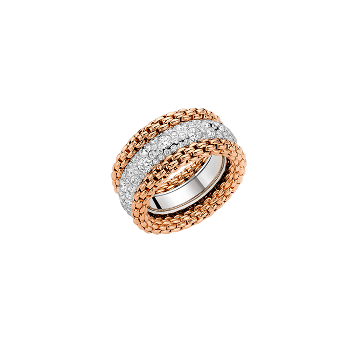 FOPE  BUBBLE_RINGS RING WITH DIAMOND PAV&Eacute;