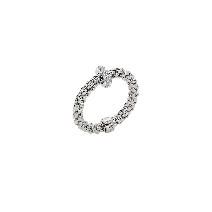 FOPE  PRIMA FLEX'IT RING WITH DIAMONDS