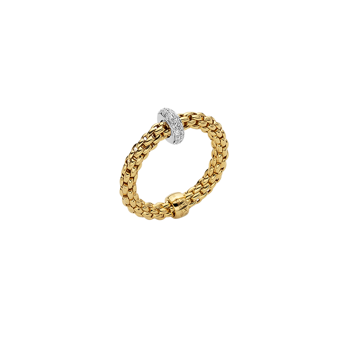 FOPE  PRIMA FLEX'IT RING WITH DIAMONDS