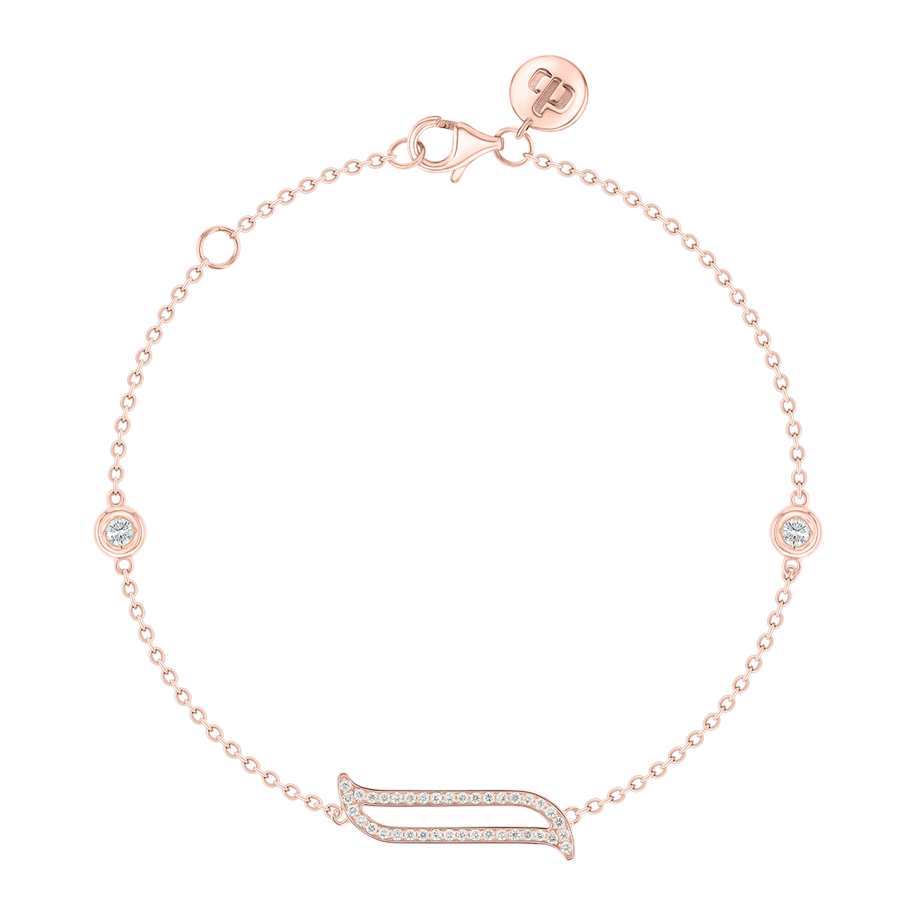 Alif Rose Gold Diamond Bracelet