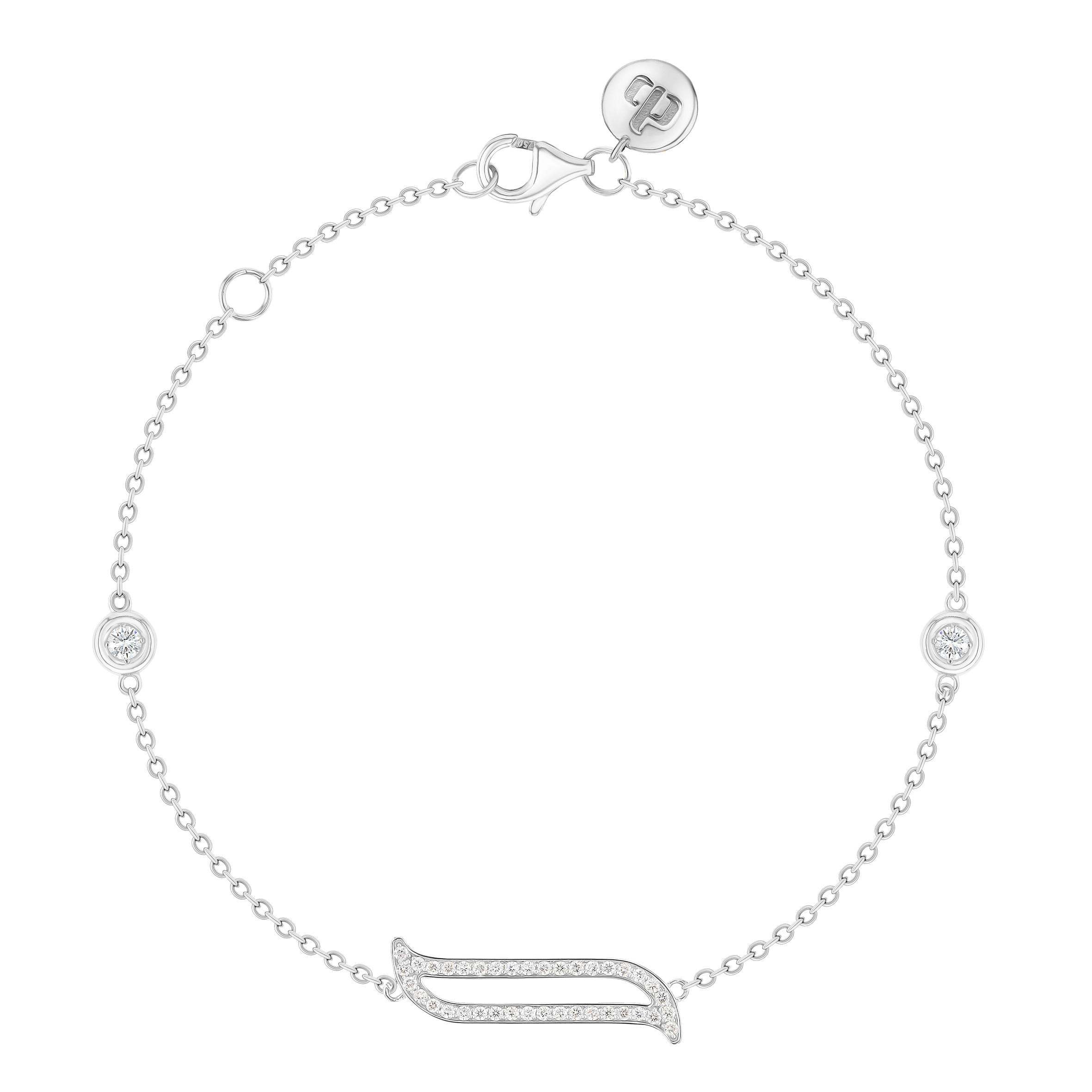 Alif White Gold Diamond Bracelet