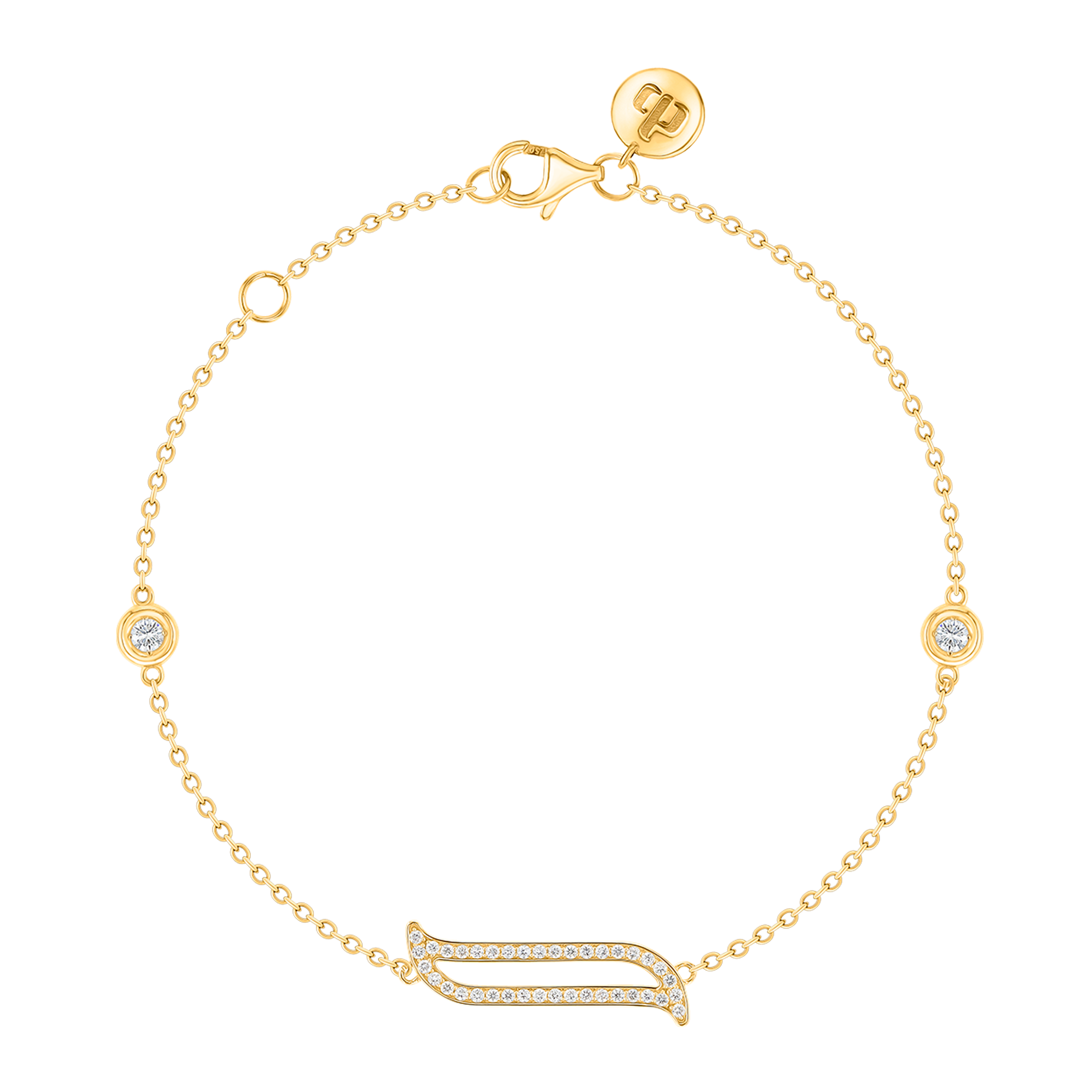 Alif Yellow Gold Diamond Bracelet