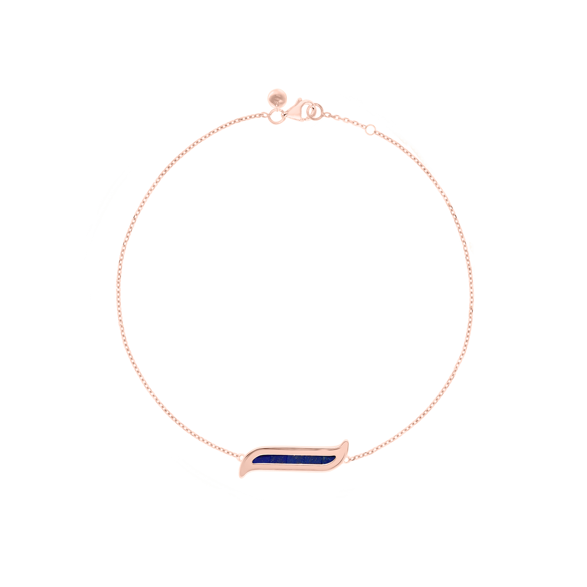 Alif Mosaic Lapis Lazuli Bracelet In 18K Rose Gold
