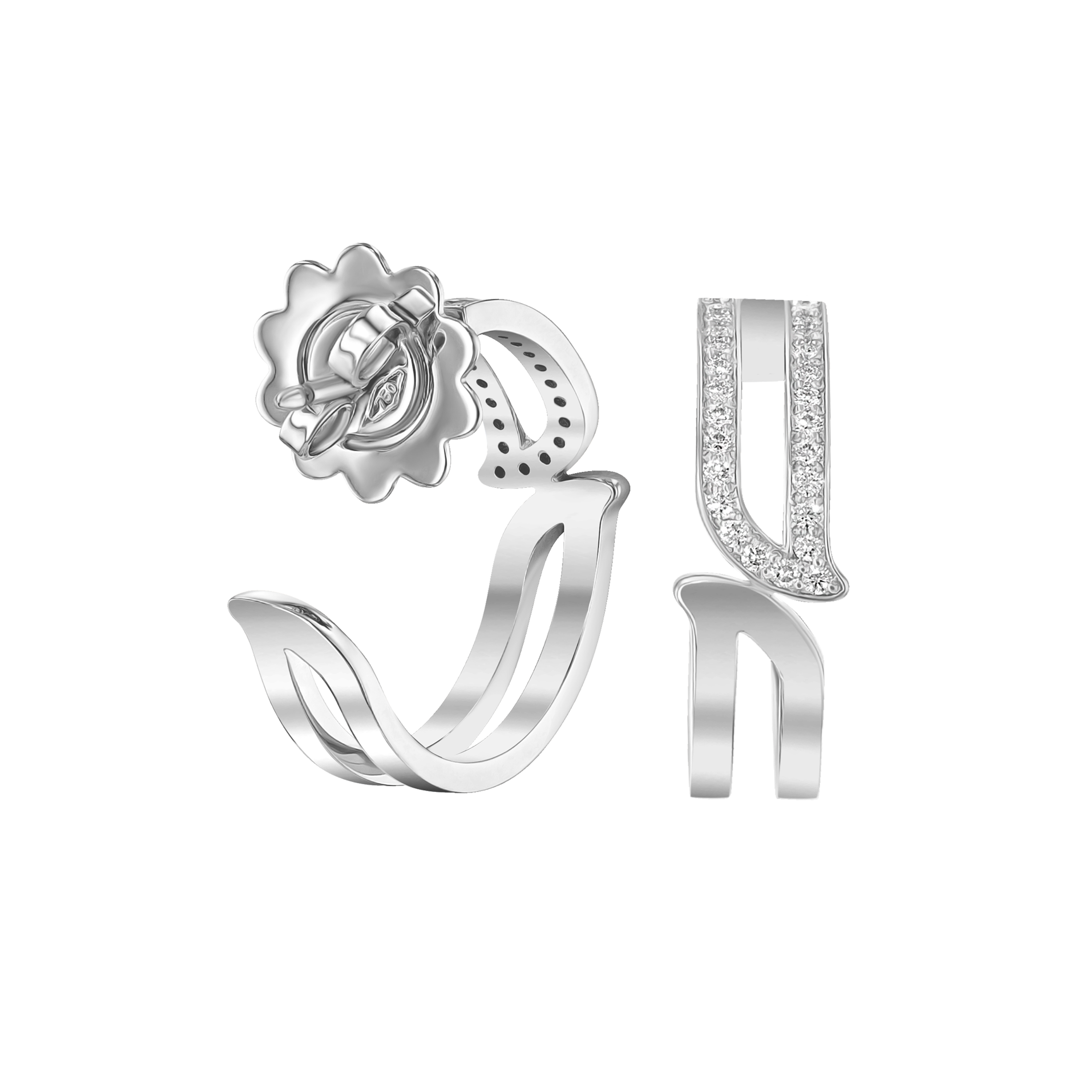 Alif White Gold Diamond Earrings