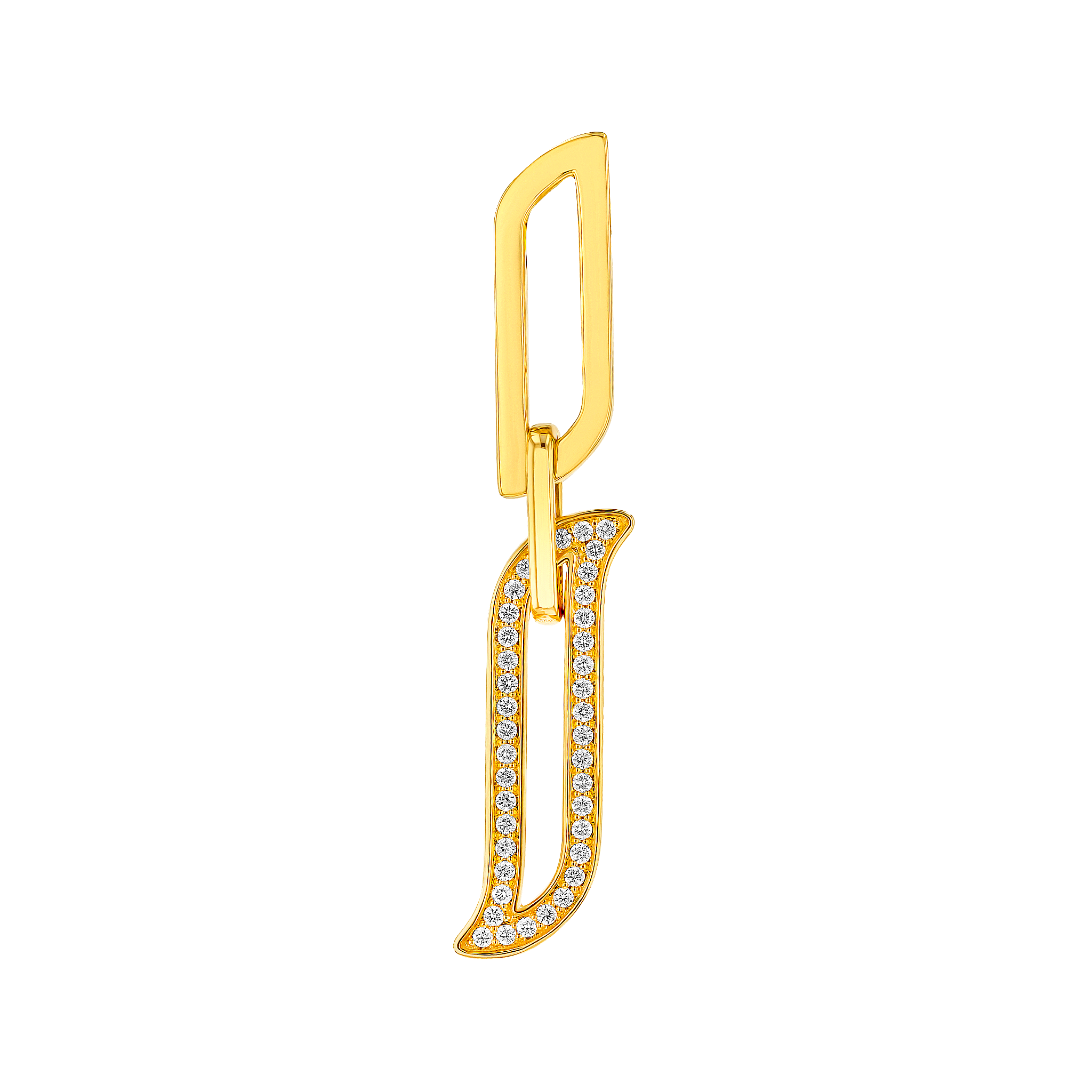 Alif Unity Drop Earrings 18K Yellow Gold & Diamond