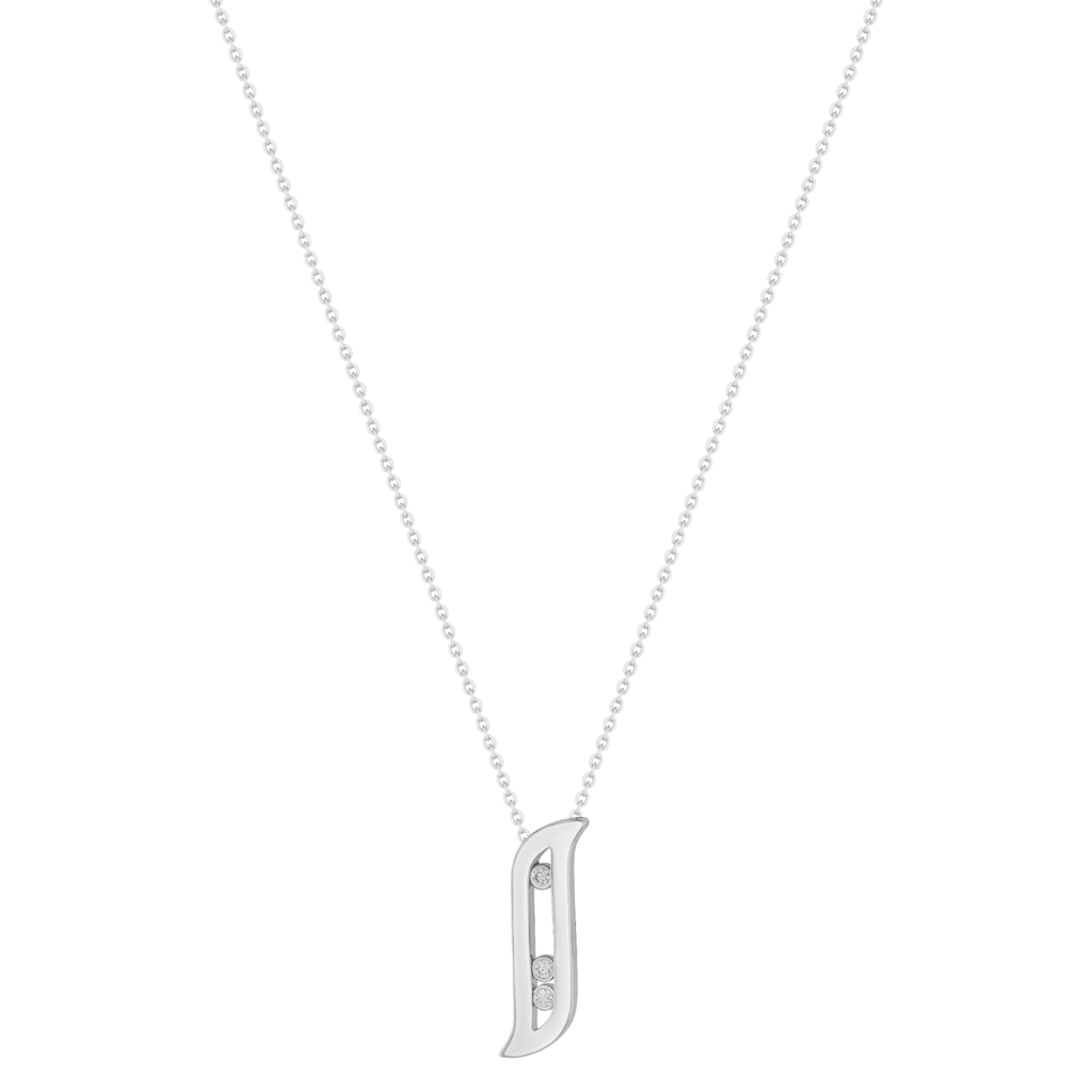 Alif Brilliance 18k White Gold and Diamond Necklace