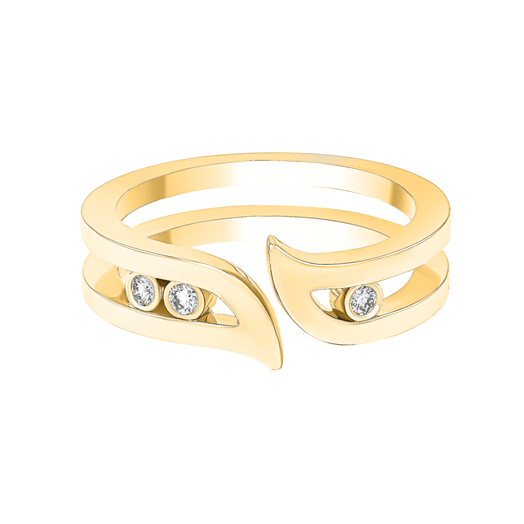 Alif Brilliance 18k Yellow Gold and Diamond Ring