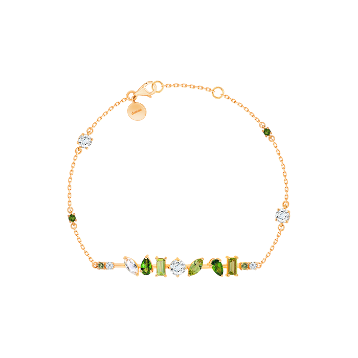 Fireworks Diamond and Precious Gem Bracelet in 18k Rose Gold