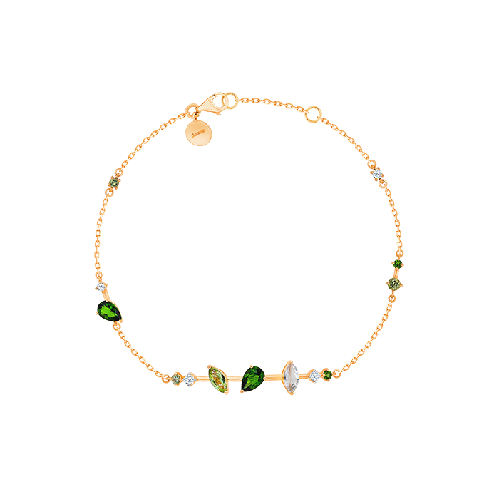Fireworks Fiesta Diamond and Precious Gem Bracelet in 18k Rose Gold
