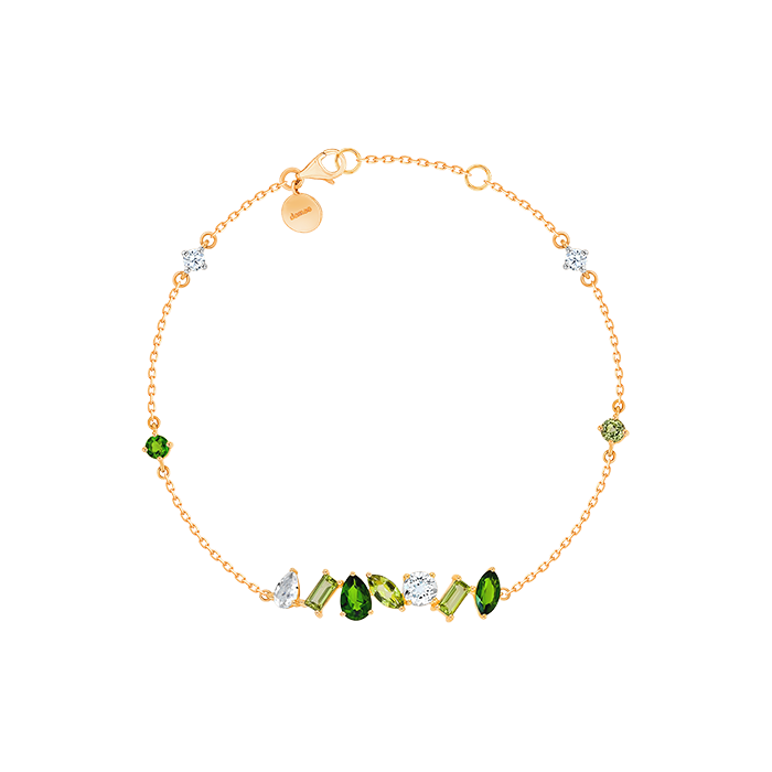 Fireworks Fiesta Diamond and Precious Gem Bracelet in 18k Rose Gold