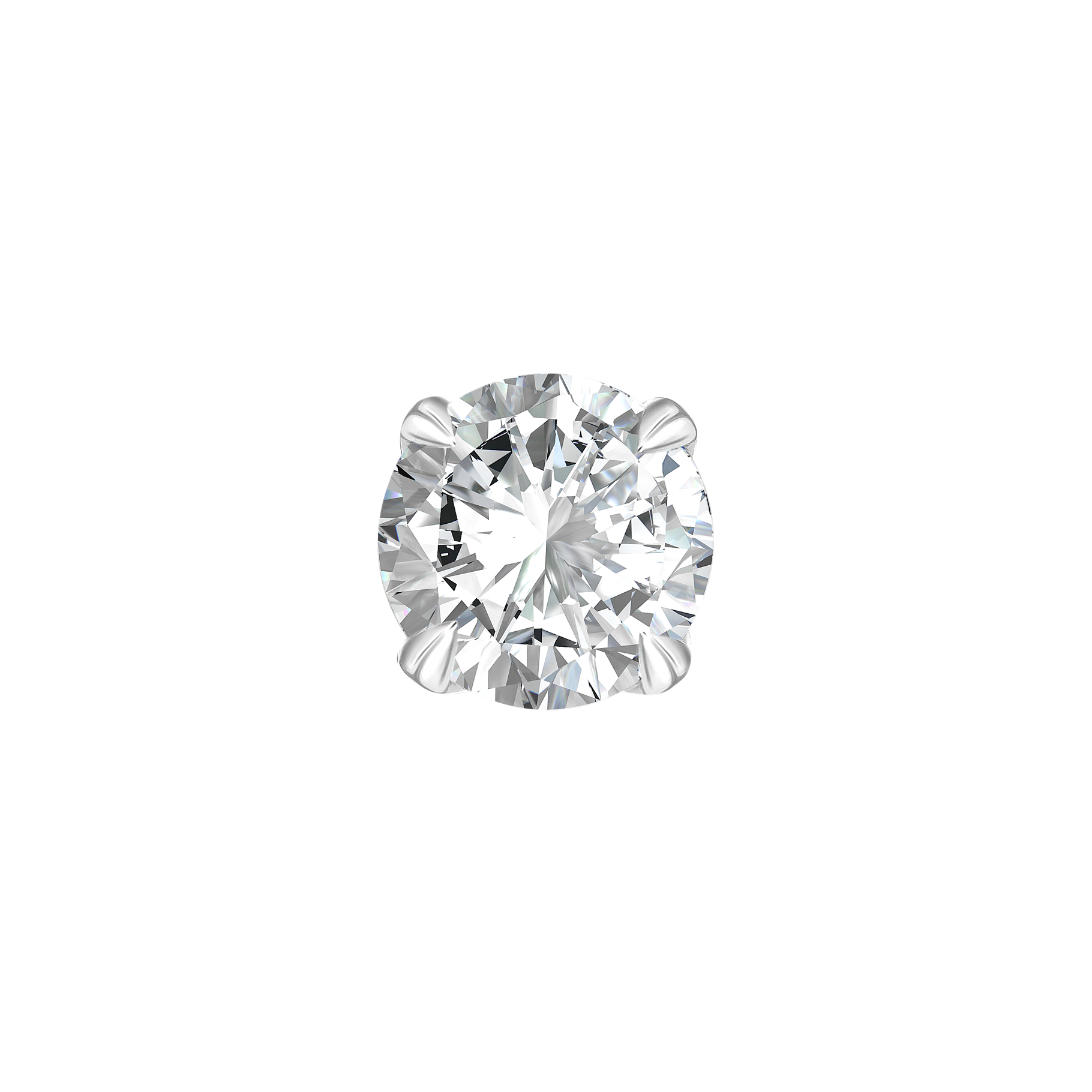 Gaia Brilliant 3 Carat Lab-Grown Diamond Stud Earrings in 18K White Gold 